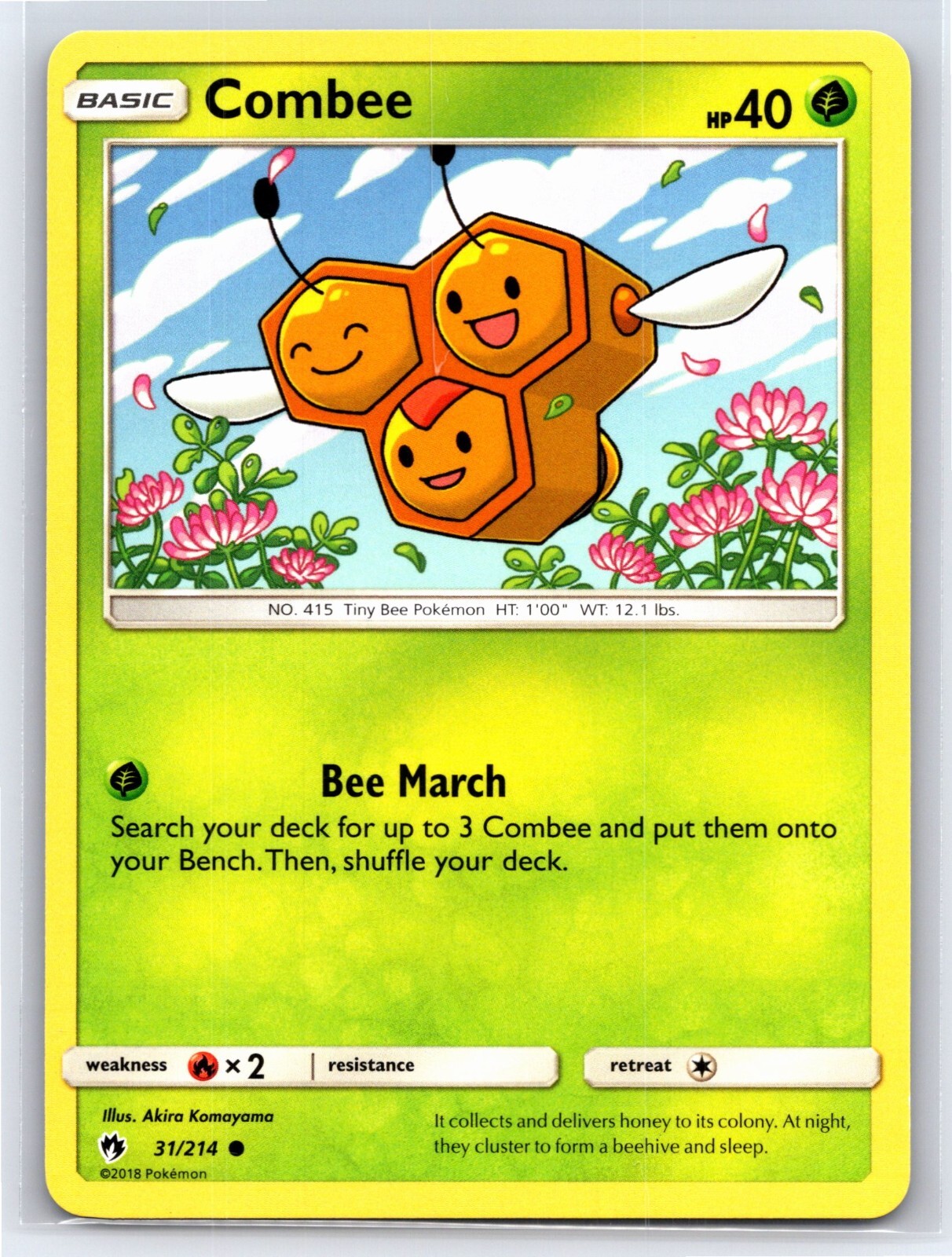 2018 Pokemon TCG - Sun & Moon SM Lost Thunder Combee 31/214