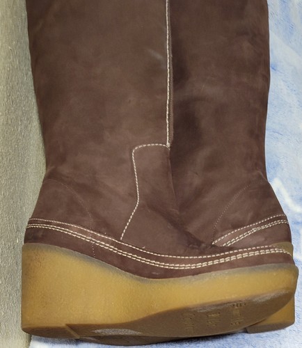 Juicy Couture Brown Wedge Knee High Boots Size 7M - Picture 15 of 17