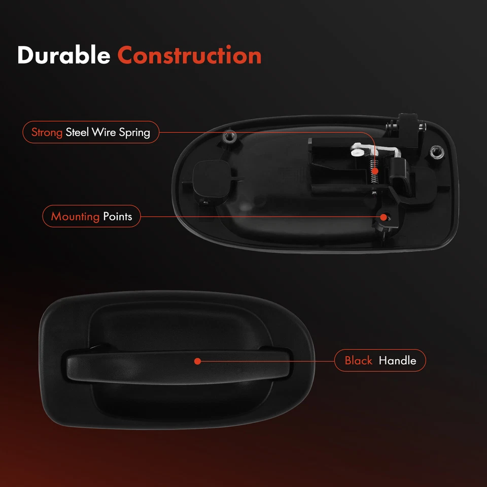 2x Maçaneta externa traseira preta para Chevrolet Venture Pontiac Montana Buick - Imagem 4 de 4