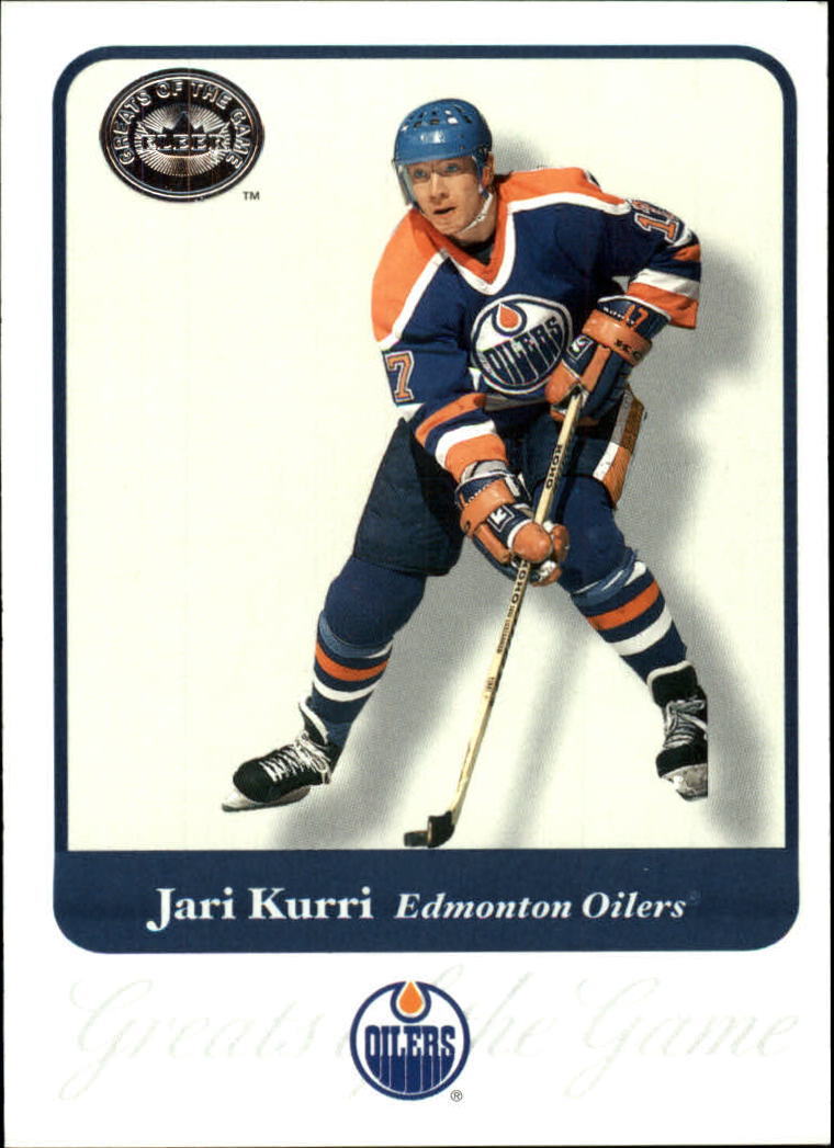 2001-02 Fleer Greats of the Game Oilers Hockey Card #86 Jari Kurri