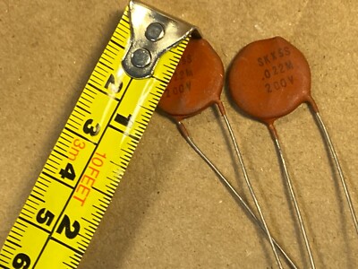 2 NOS Vintage '60s SK Ceramic Disk .022 uf 200v Guitar Tone
