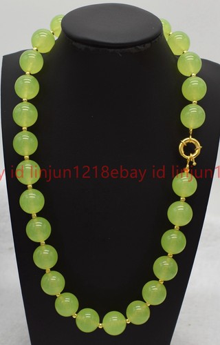 Beautiful Natural 8/10/12mm Green Peridot Round Gemstone Beaded Necklace 16-28in - Picture 10 of 12