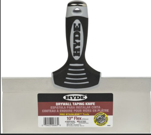 HYDE 9363 Stainless Steel Drywall Joint Patcing Taping Knife 10 Inch Blue Steel - Picture 5 of 5