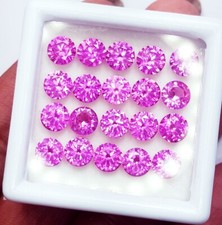 Loose Gemstones 6 MM Natural Pink Sapphire Round Shape 20 Pieces Lot Certified