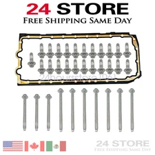 For BMW E90 E82 N52 N53 Oil Pan Gasket Set with  Bolts KIT US