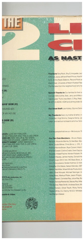 2 Live Crew, The - As Nasty As They Wanna Be '89 2xLP US ORG!VG+/EX- W/S - Image 4 of 4