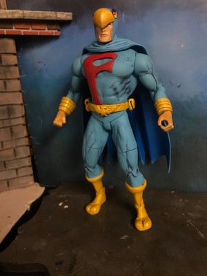 Custom Blue Falcon Figure Sculpted Ooak Head Dc Base See Photos