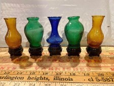 5 Conesco Made In Taiwan Republic Of China 4” Glass Vases