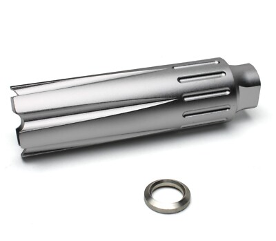 .40Cal Aluminum Linear Comp 9/16''x24 TPI Thread Pitch - SILVER