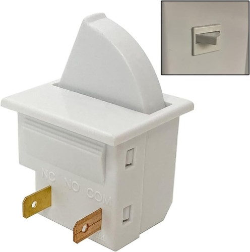 Interruptor de luz de puerta de refrigerador 2 piezas compatible con 2 pies para GE Whirlpool, Maytag, - Imagen 3 de 6