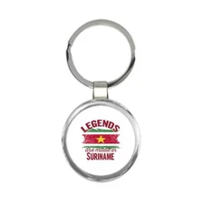 Legends are Made in Suriname: Gift Round Keychain Flag Surinamese Expat Country