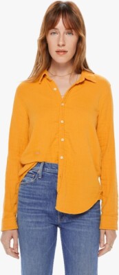 New Women's MOTHER Beeswax The Wink Shirt Size XS