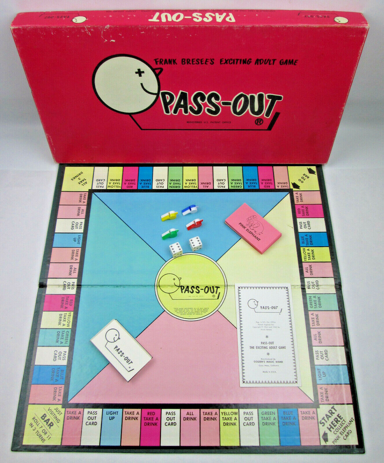 Pass-Out Frank Bresee's Exciting Adult Drinking Game 1962 1965 100%  COMPLETE | eBay