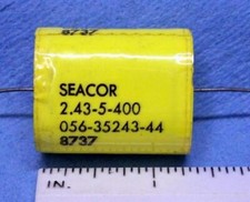 Lot of 8 - Seacor Non-Polarized Capacitor, 2.43uF 400V, Metalized Polyester Film