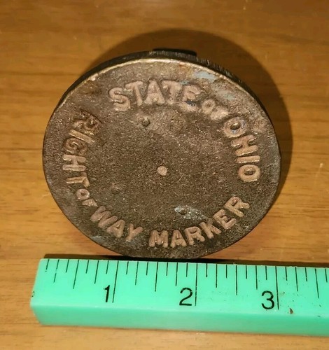 State of Ohio, Right of Way Brass Marker - Picture 9 of 9