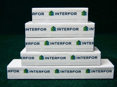 HO Scale (5 pcs) Interfor #2 Vinyl Wrapped Lumber Load Acrylic - Lot 26