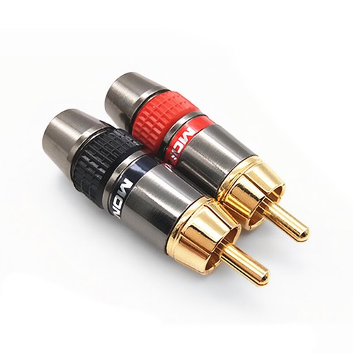 4Pcs Gold-Plated RCA 6mm HI-FI Cable Plug(2 PAIR) - Picture 9 of 11
