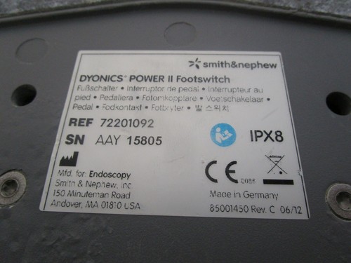 Smith & Nephew Dyonics 72201092 Power II 3-Pedal Footswitch Fußschalter - Bild 4 von 4