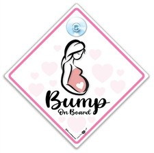 Bump On Board Sign, Pregnant Lady Sign, New Mum Sign, Mum to Be Sign, Baby Sign