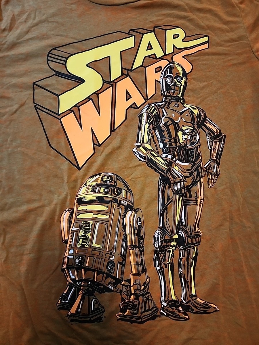 NICE Mad Engine Star Wars C-3PO / R2-D2 T Shirt Large (L