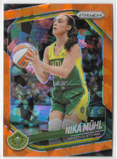 2025 Panini Prizm WNBA Orange Ice #127 Nika Muhl Seattle Storm UConn