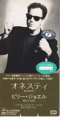 Billy Joel Honesty / Root Beer Rag CD Japan Cbs/Sony 1990 3 inch cd in long un