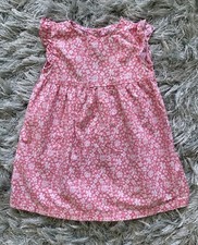Carter's Pink 100% Cotton Cute Vacation Holiday Sun Dress 24 Mos Pretty Floral