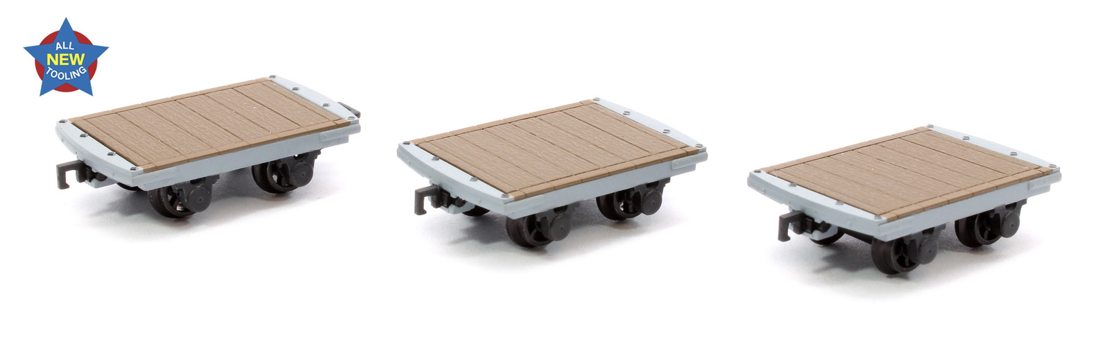 Bachmann 393-225 Dinorwic Slate Wagons without sides 3-Pack Grey