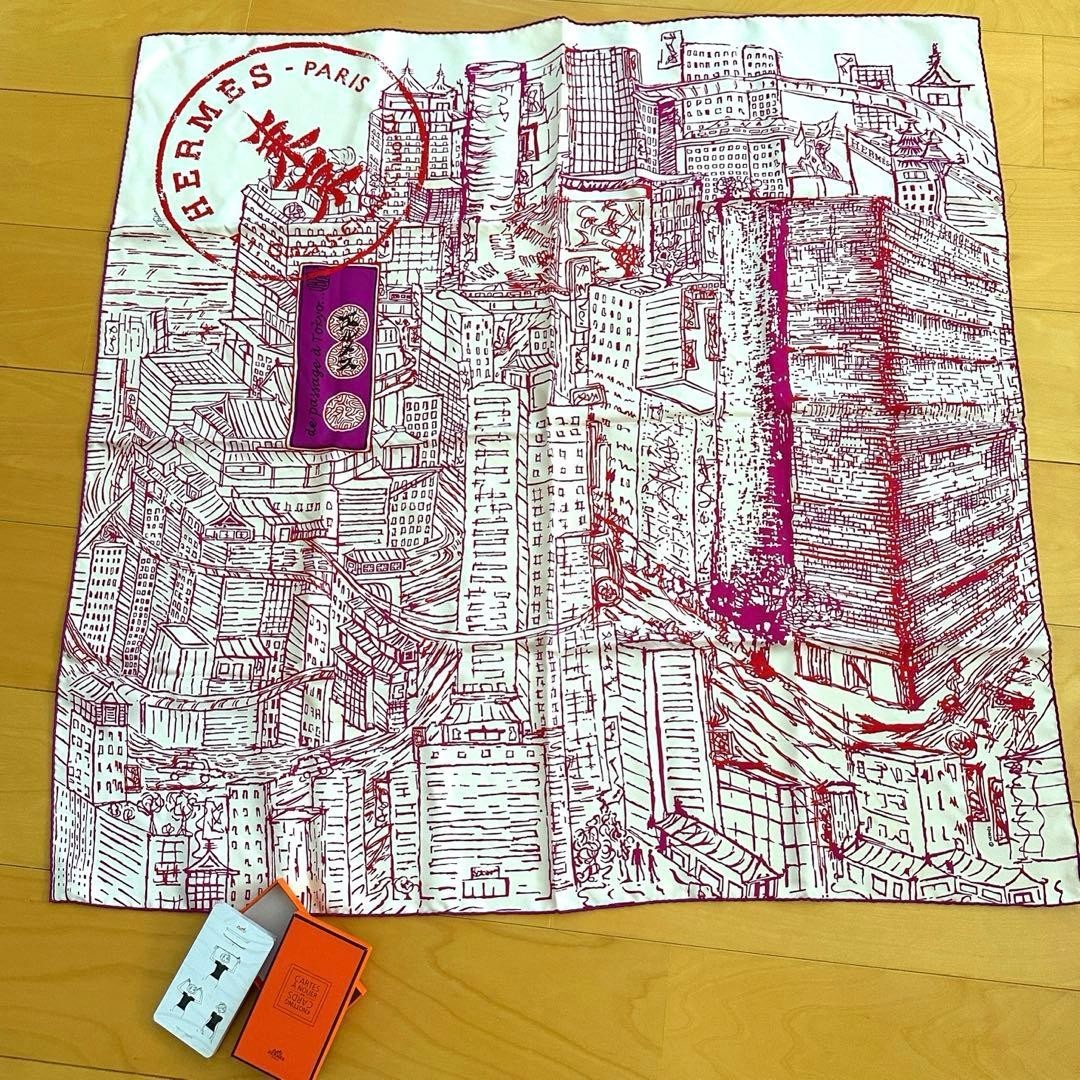 Hermes Limited Edition Tokyo de passage a tokyo Carré 90 Scarf | eBay