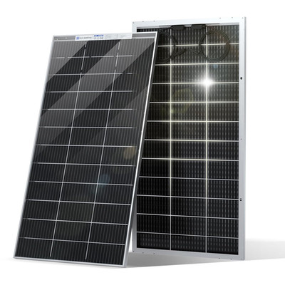 ECO-WORTHY 195W Bifacial Solarpanel 18V, Monokristallin Solarmodul Für 12V Batte