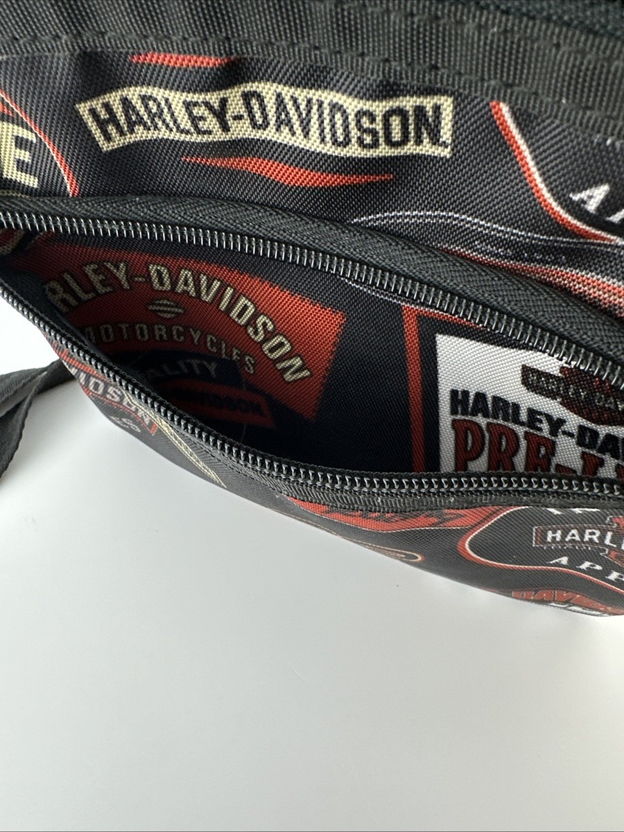 【ブラック】Harley-Davidson ショルダーバッグ Vintage Harley Davidson Black Leather Crossbody Bag Purse