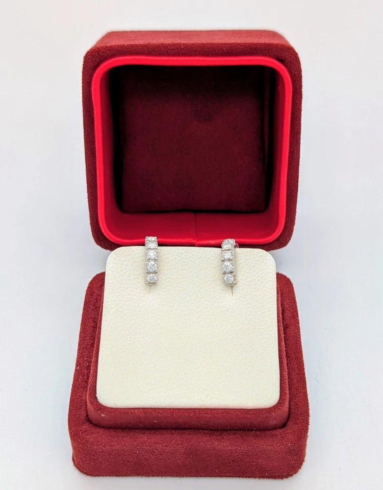 Wempe Damen Creolen Brillanten 0,50ct Ohrringe Weißgold 750/18K – 4,55g #1968 - Bild 2 von 4