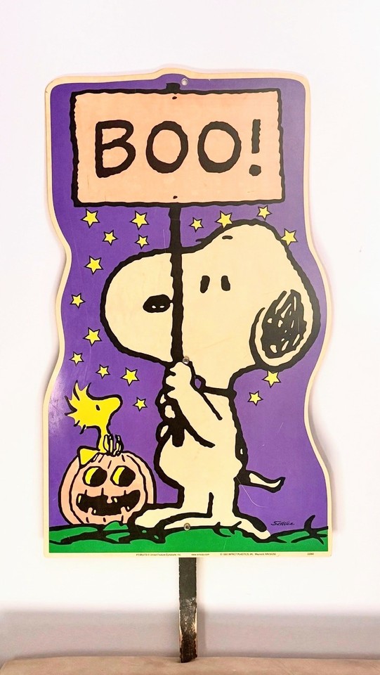 Peanuts Snoopy Boo! Halloween Decor Impact Plastics 1998 Vintage Yard ...