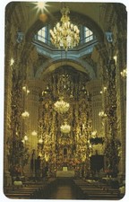 Taxo Gro Mexico Interior Taxcos Santa Prisca Church Vintage Postcard Mx