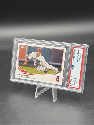 2013 Topps, Mike Trout, #536, 2012 AL Defensive POY PSA Gem Mint 10