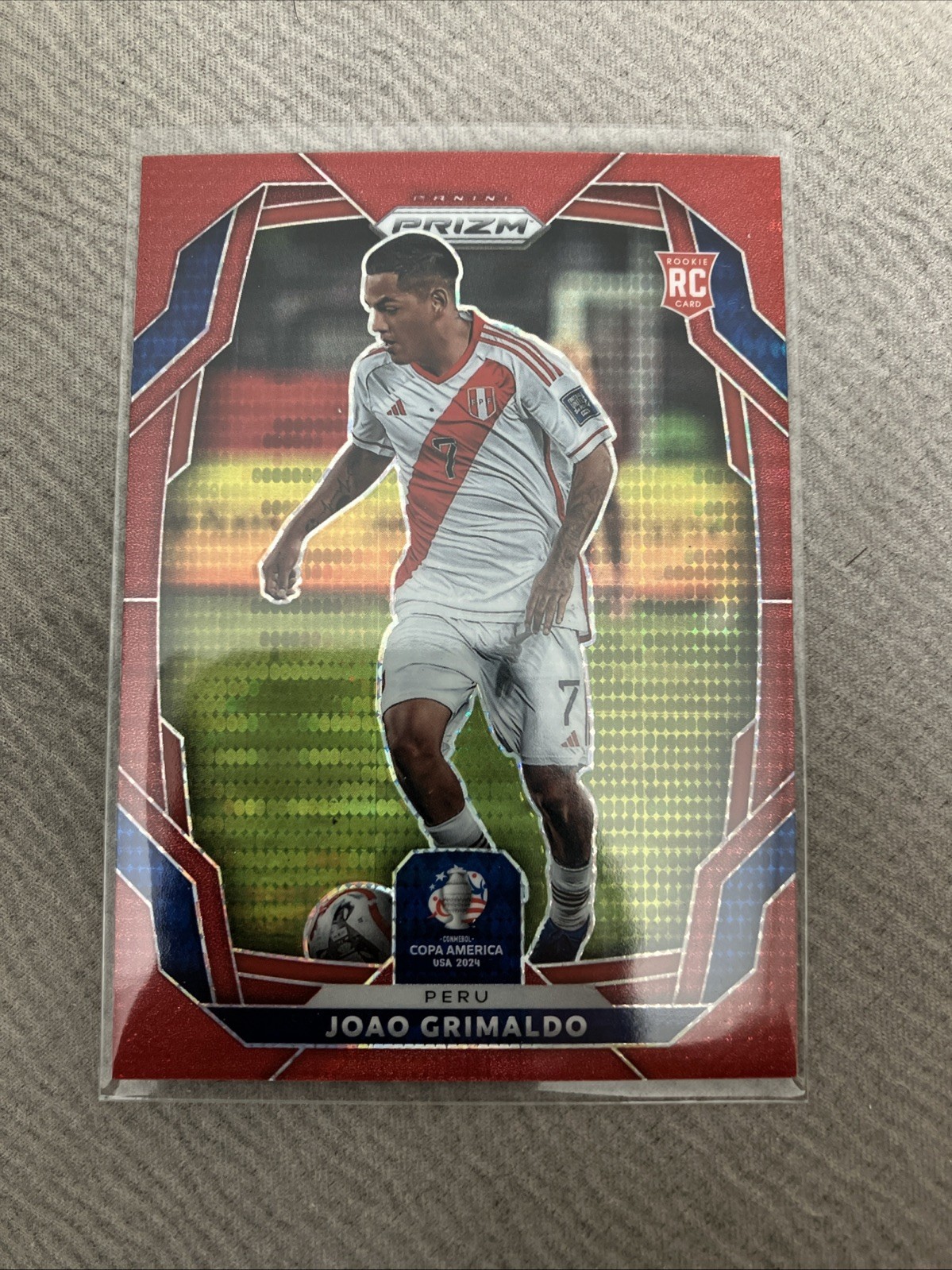 2024 Panini Prizm Copa America - Joao Grimaldo #88 Red Pulsar Prizm /125