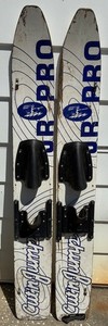 Vintage 80's CUT N JUMP JR.. PRO Wooden WATER Skis Trainers