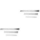  2 Pack Rulers for School Measuring Tools Stainless Double Scale Measure