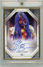 2021 Topps Transcendent Sasha Banks Gold Frame On Card Auto /25