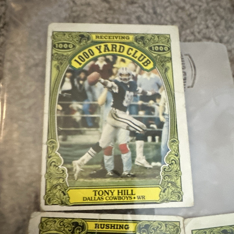 Topps 1980 1000 Yard Club Insert #1000 Tony Hill Dallas Cowboys Football