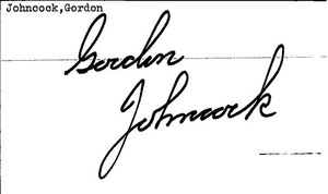 1960's -Gordon Johncock- Signed/Autograph/Auto Index Card Indy 500 Racing