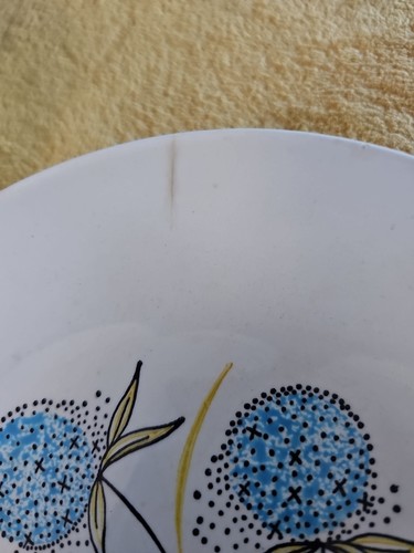 Stetson China Pottery Lot (4) Salad Plates Ice Cream Dishes Echinops MCM - Picture 9 of 12