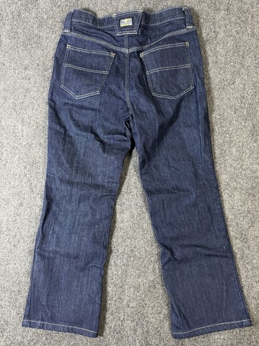 ATLAS 46 Straight Leg Jeans-Men’s 36x30-Made in USA Blue A-Flex Denim Workwear - Picture 7 of 13