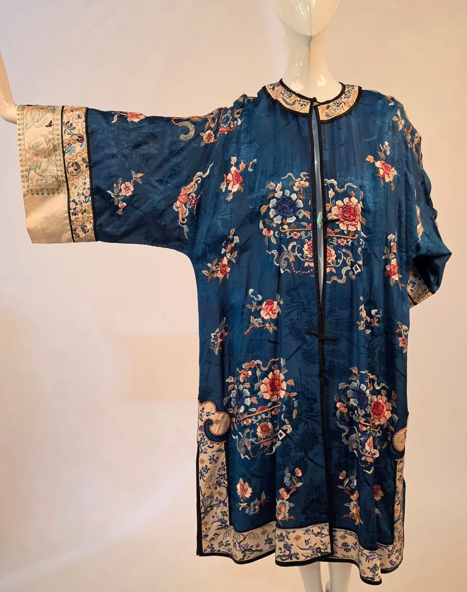 中国古董蓝色长袍和纺织品| eBay