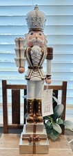 New 34th Pine LARGE 20  Bronze White Crown Christmas Nutcracker Presents