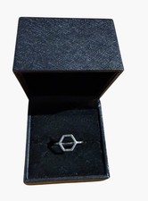 Dainty Sterling Silver 925 Ring Size N Geometric Style Fine Jewellery Gift