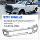 Chrome Steel Front Bumper for 2019 2020 2021 2022 2023 RAM 2500 3500 W/Fog Holes
