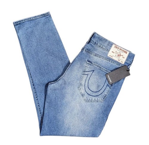 True Religion Geno Jeans Denim Medium Golden Wash Relaxed Slim Men’s Size 36 - Picture 1 of 6