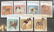 DP Stamps Nicaragua 1987 SC 1632-1638 MNH Set Dogs