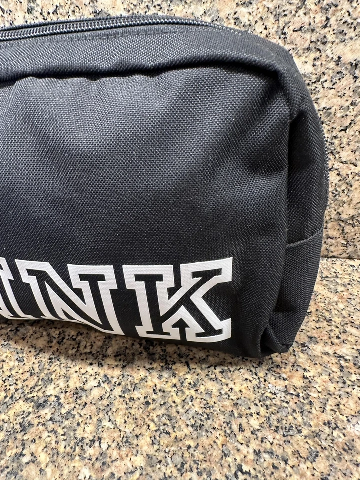 Victoria's Secret ROSA Negro Maquillaje Cosméticos Bolsa Viaje Artículos de Aseo Estuche con Cremallera Foto 4 de 4